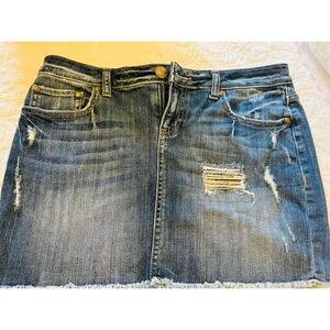 lauren conrad jean mini‎ skirt size 6